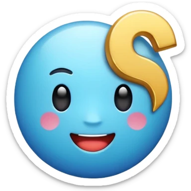 Emoji de verificación azul de tik tok pero que no salga la puntita de la verificación de la tilde que salga todo redondo  sticker