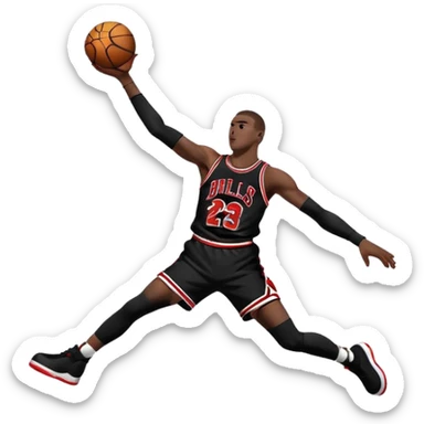 Air Jordan logo solid black minimalistic sticker