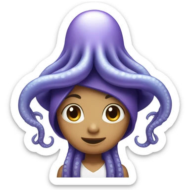 Girl wearing a squid sticker