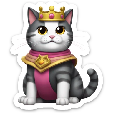 Nyan Cat King Full body  sticker