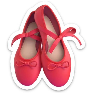 red ballet shoes crossed sticker