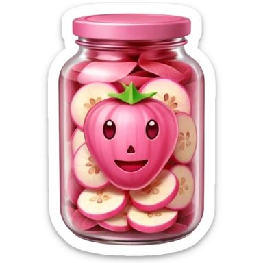 Pink Pickled ginger for sushi sticker