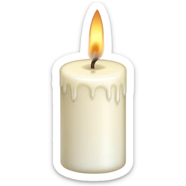 unlit candle with wick sticker