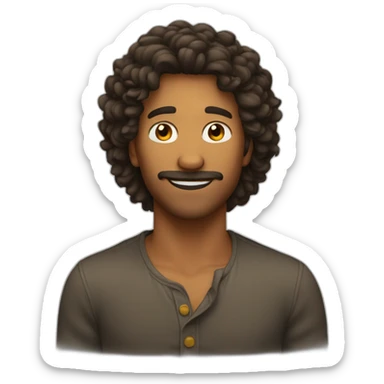 Hombre con poco pelo sticker