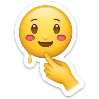 Emoji squeezing with love sticker