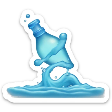 Blue Aquarius water symbol  sticker