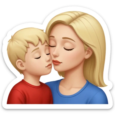 Mulher beijando testa do filho  sticker