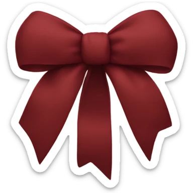 Dark red iPhone bow sticker