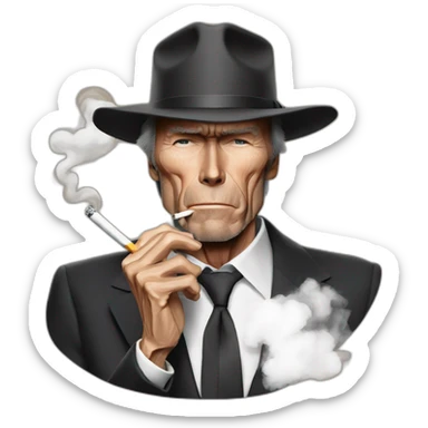 Nodrawing clint eastwood smoking sticker