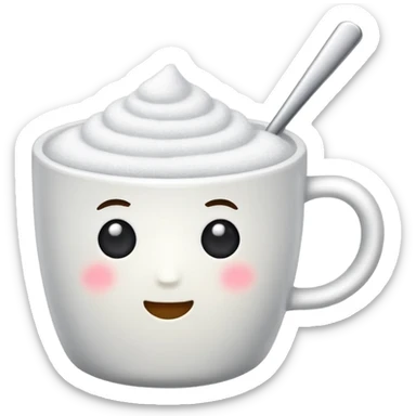Cup of white sugar sticker