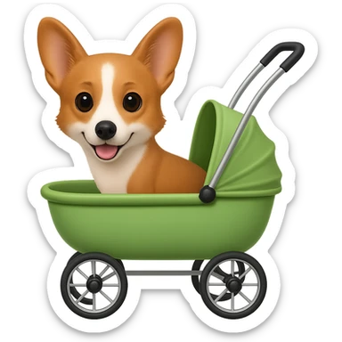 Make the corgi slim and extra cute, keeping a realistic look in the style of Apple emojis, with no background. sticker