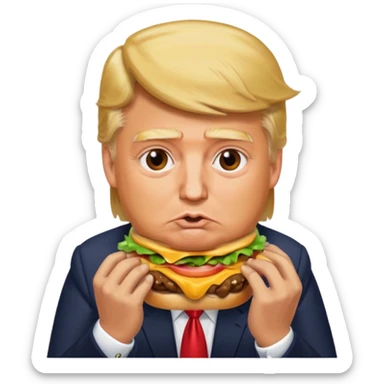 Trump eating turd sandwich  sticker
