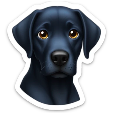 Perro negro y ojos azules  sticker
