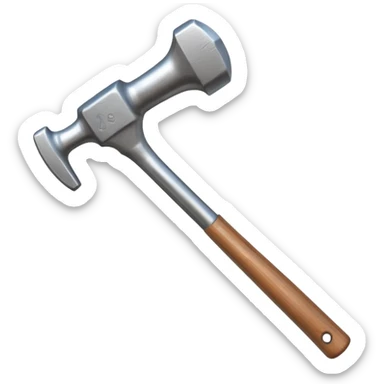 steel nail and hammer sticker