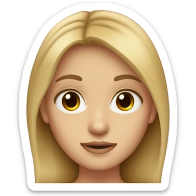 Dark blonde haired girl with Hazel eyes sticker