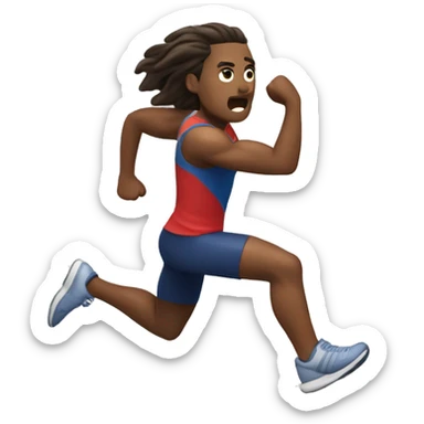 Deportista sin un brazo corriendo sticker