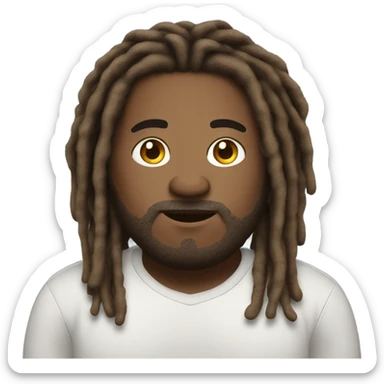 plus size man with dreads full body sticker