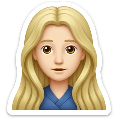 Long let down hair sticker