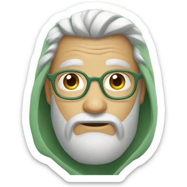 Sage green heart emoji sticker