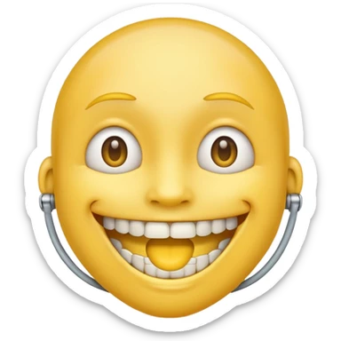 Emoji avec un appareil dentaire  sticker