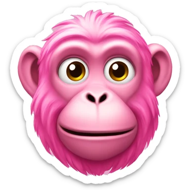 pink monkey sticker