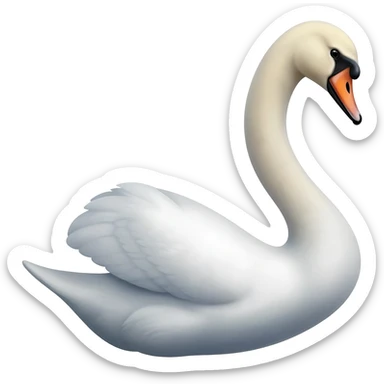 Swan facing right sticker