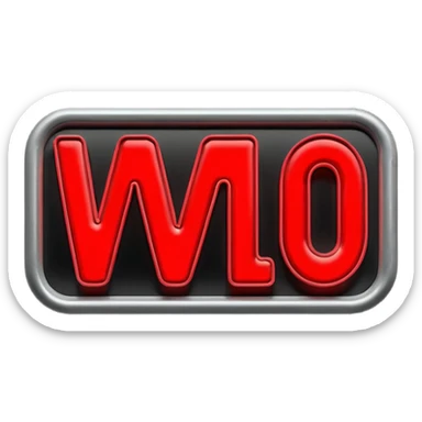 Minimalist emoji-style sticker of a flickering neon sign “HELLWOOD”, cracked letters, some missing, grayscale tubes with only faint glow in faded red

 sticker