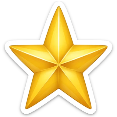 gold star 4 corners sticker