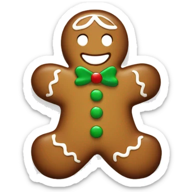christmas gingerbread with snowflakes sticker