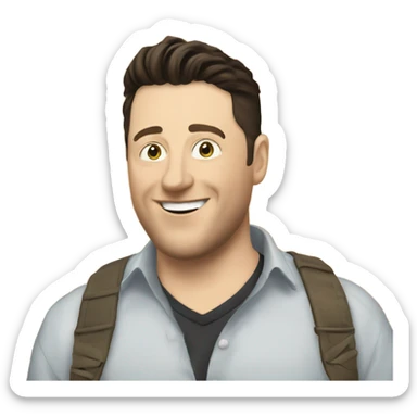 Create a happy birthday emoji of my friend Jon Chizacky  sticker