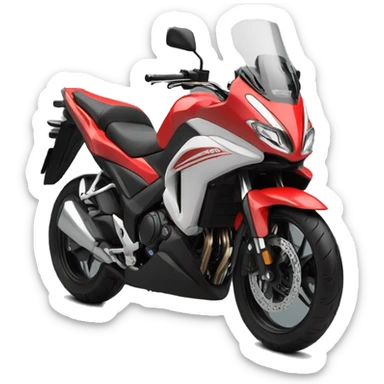 Rapaz com blusa vermelha e calca preta sentado em logo da honda motos em 3d sticker