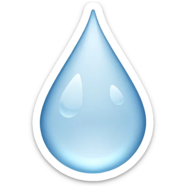 Gota de agua color blanco sticker