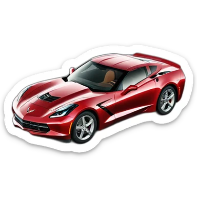Corvette stingray rouge sticker