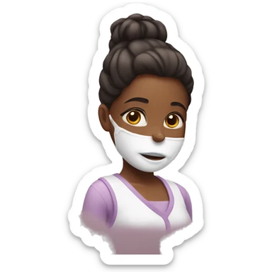 Girl with lotion sticker