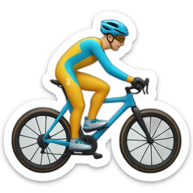 Skieuse et cycliste sticker