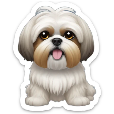 Shih tzu déguisement halloween sticker