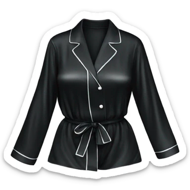 Black silk pyjamas set sticker