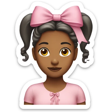 girl with bow in her hair sticker