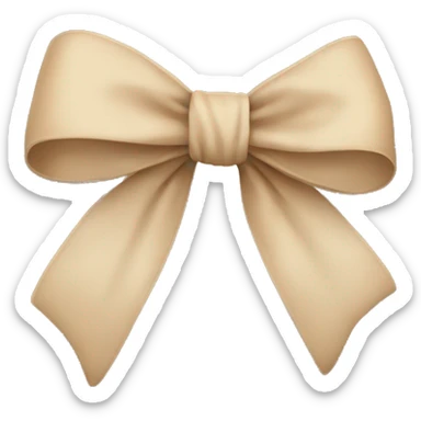 Beige bow  sticker
