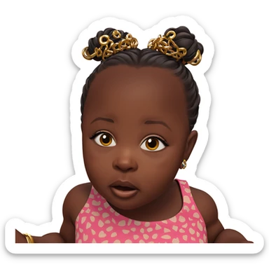 dark skinned girl with jewelry sticker