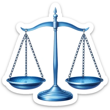 blue scales of justice sticker