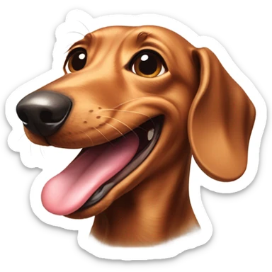 Weiner dog smiling sticker