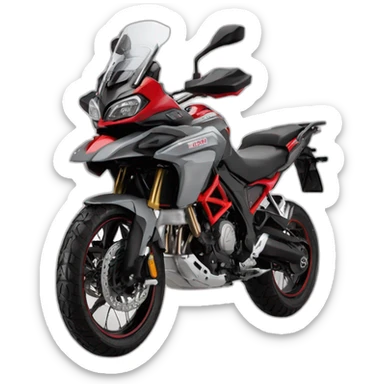 Moto benelli trk 502X gris y roja sticker