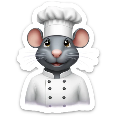 Rat with chef hat  sticker