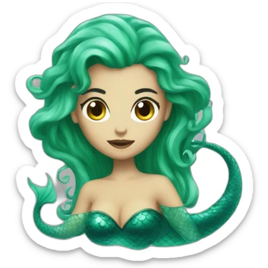 siren evil mermaid sticker