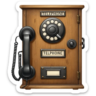 old telephone cabinet sticker