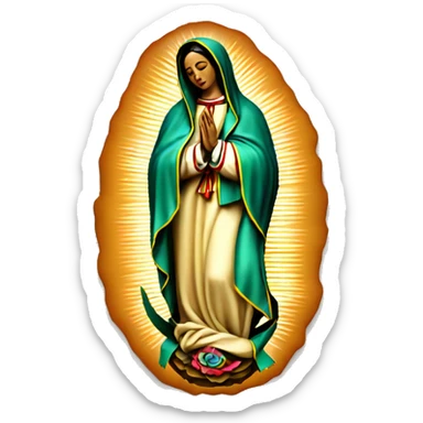 Our Lady of Guadalupe with unborn children sticker
