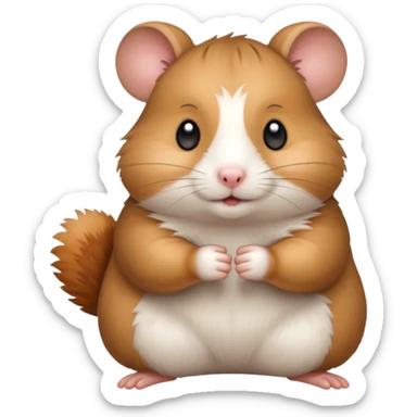 Hamster with a centre finger sticker