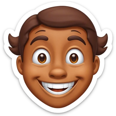 Goofy smiling sticker