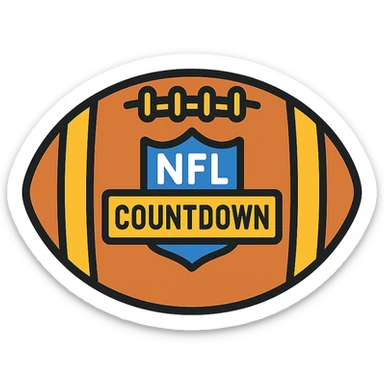 stylized football with the 'NFL Countdown' logo sticker